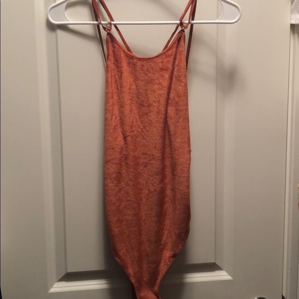 Urban Outfitters Rust strappy back bodysuit